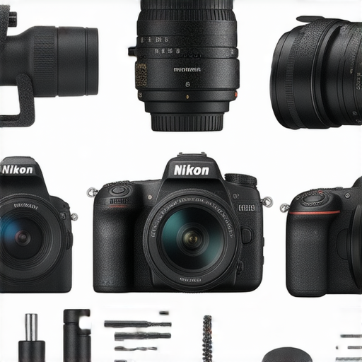 Nikon相機價錢與配件的秘密，維修專家分享必備裝備，圖中展示多款Nikon相機、配件及維修工具，幫助攝影愛好者立即了解市場行情與維修知識。