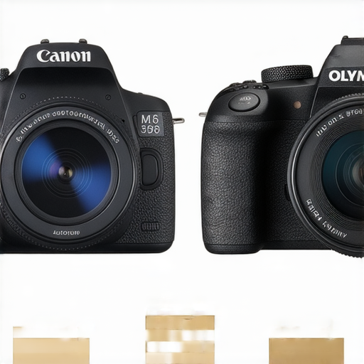 Canon M50與Olympus相機的對比圖，展示對焦功能的差異，強調為何相機對焦不準的問題，提供專業維修服務的解決方案，適合攝影愛好者參考。