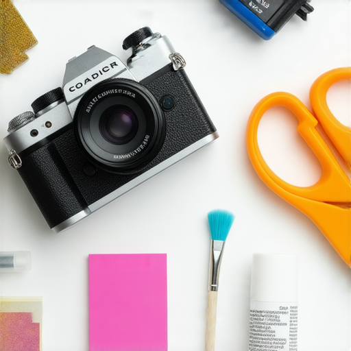 破解傻瓜相機的秘密，展示如何輕鬆裝底片的步驟，讓相機焕然一新，圖片中包含工具和新底片，並展現操作過程，以提升攝影體驗。