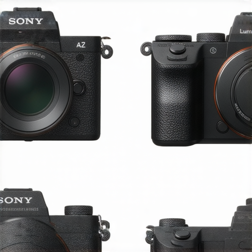 2023 Sony相機大比拼，A7C與Lumix FX33並排展示，突顯功能和設計，並提及維修專業服務，吸引攝影愛好者探索選擇。