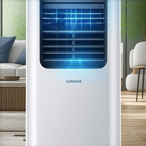 移動式冷氣機在夏季的必備神器，展示現代設計與高效能，且有專業維修服務，保障使用者的舒適與安心，讓炎熱夏天變得清爽宜人。