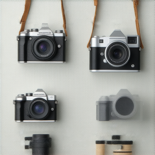 揭開即影即有相機二手價的秘密，展示各型號相機與價格，專業維修服務提升相機品質，協助選擇最佳相機，背景顯示專業維修工具與環境，探索相機市場新趨勢。