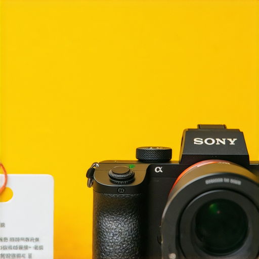 Sony相機展示於商店，背景有價格標籤，強調超值價格，並突顯購買與維修專業服務的資訊，吸引消費者立即比較，激發購買欲望。