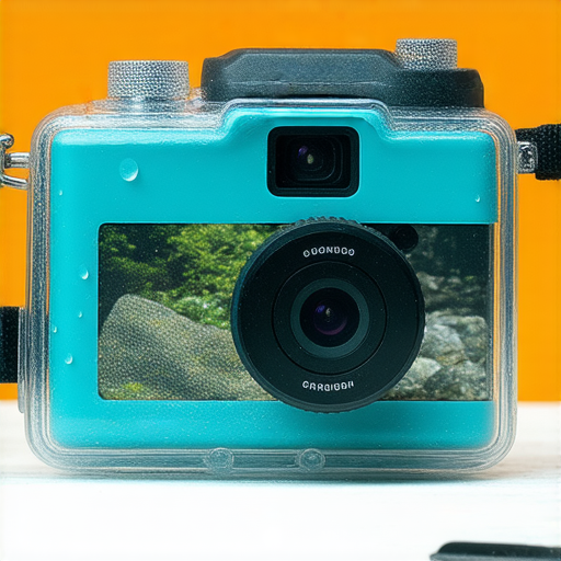 防水相機展示，強調平價選擇及維修技巧，背景為戶外場景，吸引喜愛攝影及冒險的觀眾，了解防水相機的功能與使用秘訣，提升攝影體驗。