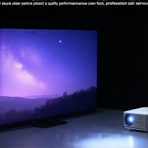 U-Satisfy投影機展示圖，呈現清晰畫質和色彩效果，強調其真實性能及使用體驗，並介紹相關維修專業服務，適合家庭和商業用途的理想選擇。