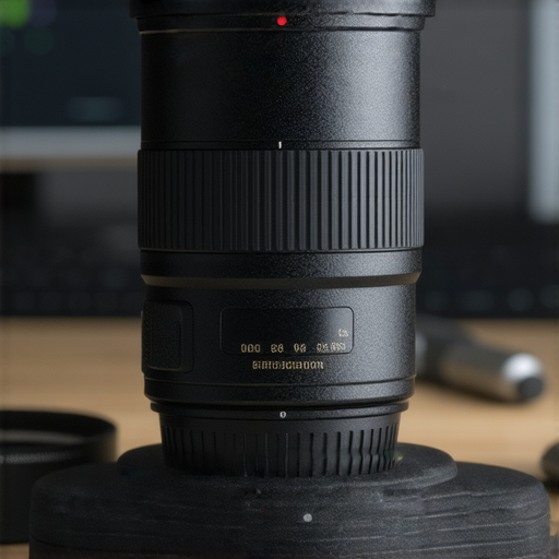 Nikkor鏡頭專業維修服務，技師專注於破解尼康失真問題，鏡頭在檢測台上進行維修，顯示高效的維修過程，讓鏡頭重生，恢復最佳拍攝效果。