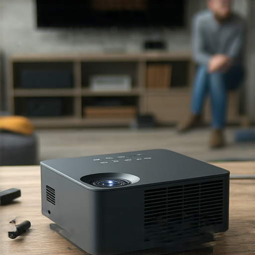 家用迷你投影機維修服務專業技術團隊正在檢查投影機，確保恢復最佳性能，讓您的視聽享受不再受限，提升家居娛樂體驗。