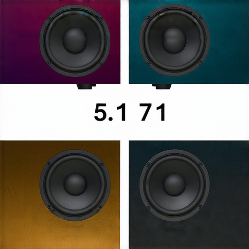 5.1與7.1音響系統對比圖，展示音響系統升級的差異，突出專業維修服務，讓您立即了解音響升級的好處和效果。