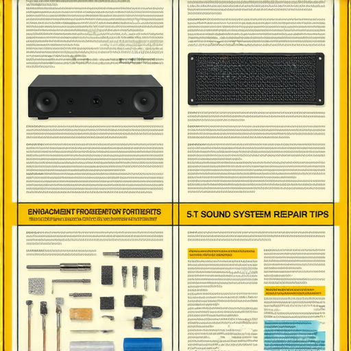 5.1音響維修秘訣圖示，展示維修步驟與工具，幫助音響復甦音質，重回巔峰，吸引音響愛好者注意，掌握提升音效技巧，提升觀影體驗。