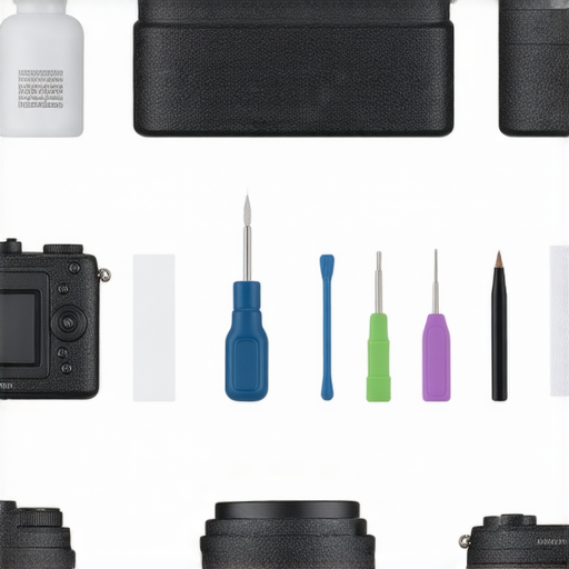 360運動相機維修指南，專業服務揭示完美畫面背後的秘密，圖示各種維修步驟和工具，幫助拍攝愛好者了解相機維護知識。