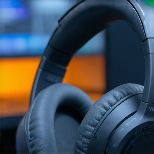 Sony V10耳機展示，強調其音質驚艷的設計特色，背景有專業技術人員進行維修服務，吸引消費者探索音響領域的秘密和維修選擇。