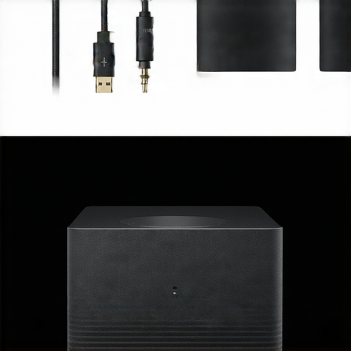 提升音效體驗的圖片，展示最佳音響USB線與5.1音響設備，並強調提供專業維修服務的logo，吸引音響愛好者提升視聽享受，帶來高品質音效。