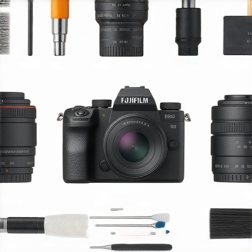 專業富士相機保養知識圖示，介紹清潔與維修秘訣，幫助延續攝影熱情，包含使用工具與技巧，讓相機持續保持最佳狀態，提升攝影作品質量。