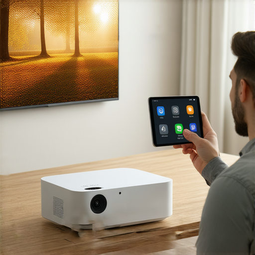 學習如何透過AirPlay無縫連接小米投影機的過程，專業維修服務隨時在旁支持，展示投影機畫面與裝置連線操作，提升使用體驗的技巧與幫助。