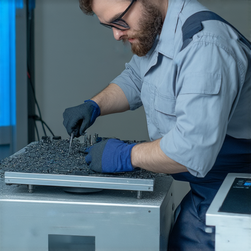 3D投影機的維修專業服務，技術人員正在調整設備，確保畫質恢復至最佳狀態，專注於解決問題，提升觀影體驗，讓您重拾驚人的畫質！