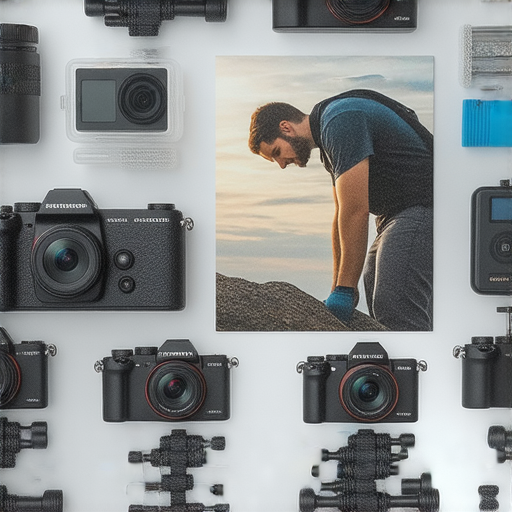 2024運動相機推薦圖，展示多款熱門相機與專業技術人員進行維修，保障拍攝體驗，協助用戶選擇最佳運動相機，提升戶外攝影樂趣。