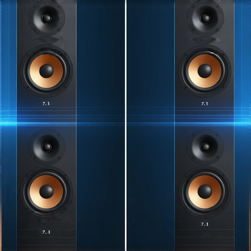 震撼音效實測圖片，展示7.1音響與5.1音響的對比，強調維修秘辛與性能差異，讓讀者了解不同音響系統的選擇及使用體驗。