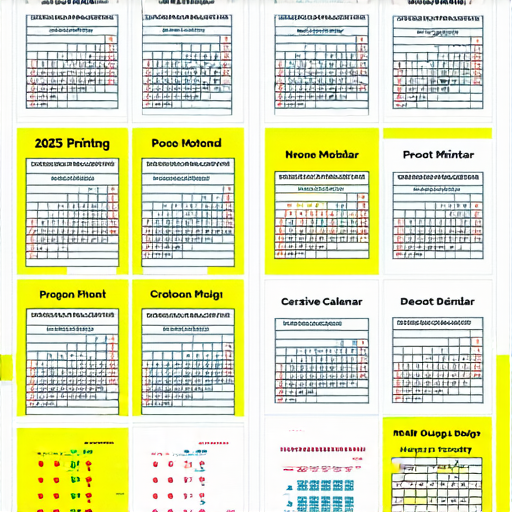 全面解析2025年曆印刷選擇與卡通月曆設計技巧的圖片，展現各種印刷選項及創意卡通風格，提供設計靈感，適合希望打造獨特月曆的讀者。