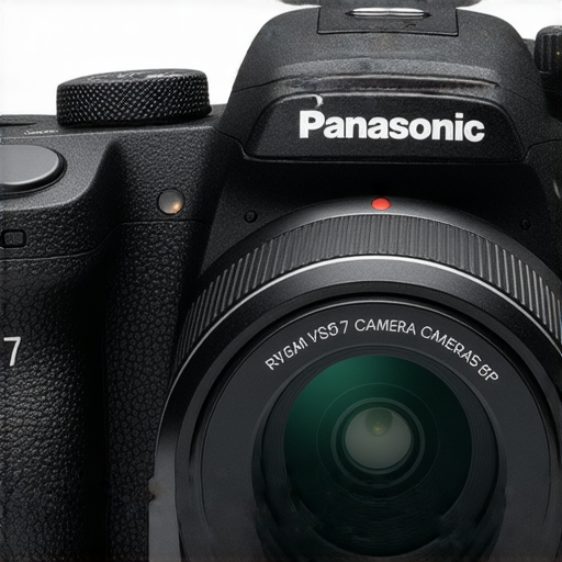 Panasonic VS7相機展示，特寫機身設計及功能，突顯其高畫質和便捷性，背景為專業維修服務場景，說明品牌魅力及專業維修技術。