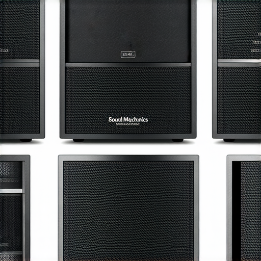 Sound Mechanics音響架展示，提升音響表現的專業產品，背景中顯示音響維修服務資訊，強調品質與專業，讓音樂愛好者享受全新聆聽體驗。