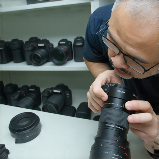 旺角專業相機維修服務的專家正在檢查故障鏡頭，提升拍攝質量，讓攝影愛好者重拾精彩瞬間，專業技術加持，滿足各種維修需求。