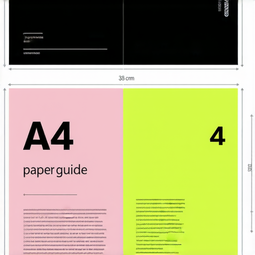 多功能A4紙使用指南，展示A4紙的大小與用途，包括筆記和相簿，提供清晰示範，幫助用戶發揮A4紙的全方位應用潛力，適合學生與創意工作者。