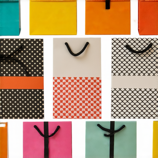 創意包裝方法展示各種獨特且別緻的禮物包裝袋，搭配色彩鮮豔的材料與創新的設計，呈現出令人驚豔的視覺效果，完美提升禮品的吸引力與個性化。