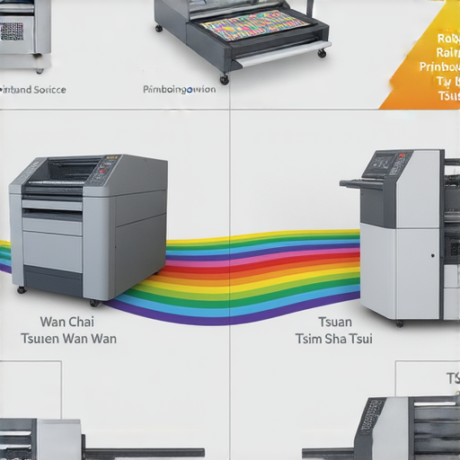 多區域彩虹印刷服務介紹圖片，顯示灣仔、荃灣至尖沙咀的印刷專業團隊，提供高品質彩虹印刷解決方案，滿足各種商業需求，隨時為客戶提供支持與建議。