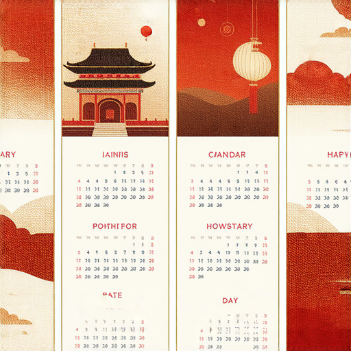 創意設計的農曆年曆卡展示了獨特的日期體驗，各月份用色彩繽紛的插畫和傳統元素結合，讓人感受到文化的魅力與節慶的喜悅。