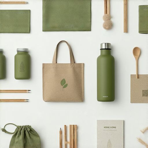 香港環保禮品和商務紀念品展示，展示多款可持續設計的產品，包括環保袋、可重複使用的瓶子及竹製文具，完美適合企業贈品及活動紀念品，倡導綠色生活與商務環保。