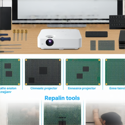 投影機故障維修秘訣的圖片，展示維修過程的關鍵步驟和工具，幫助使用者輕鬆解決問題，提升觀影體驗，讓家中影院恢復光彩，滿足高品質影視需求。