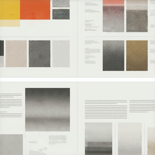 多元印刷服務探索，展示上環企業的色版與紙質選擇，包括各種印刷樣本和不同材質，突出創意與品質，呈現印刷技術的多樣性和色彩的豐富性。