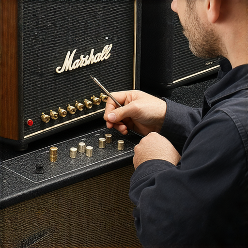 Marshall Speaker專業維修過程展示，技術人員檢查音響內部元件，確保音質恢復至最佳狀態，讓你的音響重返巔峰，了解維修的重要性與技術。
