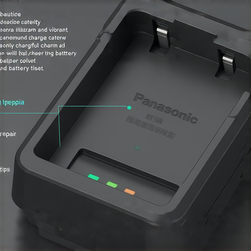 Panasonic相機電池充電器的正確使用方法，展現充電器及相機電池的清晰圖片，並提供維修小技巧，讓用戶了解如何安全有效充電及保養。