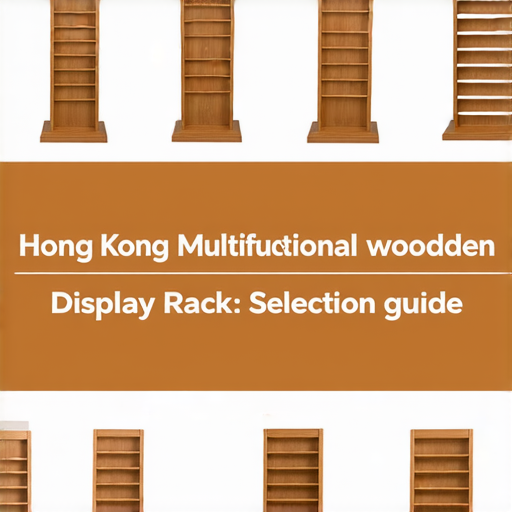 香港多功能木展示架選擇指南圖片，展示H型、T型及A4 A5展示架的不同設計，強調其實用性和美觀性，適合各類產品展示，幫助消費者選擇合適的展示架。
