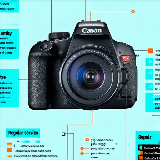 保護Canon相機的保養技巧圖示，介紹如何保持相機最佳狀態，並提供專業維修服務的資訊，強調定期保養的重要性，適合相機愛好者使用。