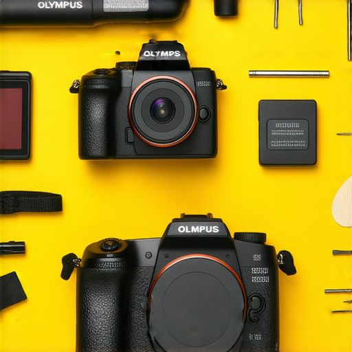 發現傻瓜相機的秘密，展示Fuji與奧林巴斯修復指南的圖片，畫面中有攝影設備及修復步驟，讓你的攝影技術再度綻放光彩，提升拍攝作品質量。