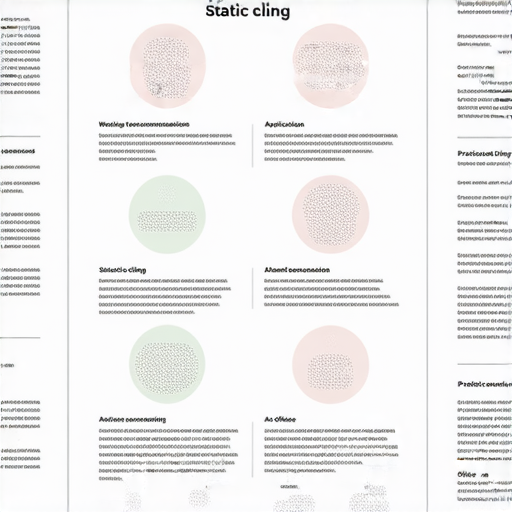 靜電貼原理與用途全面解析圖示，展示靜電貼的工作機制及應用場景，搭配購買推薦，提升日常生活便利性，适用于家庭與辦公室環境。