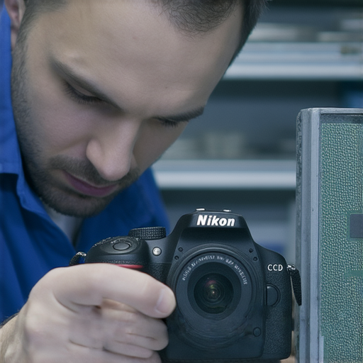 Nikon CCD相機故障的維修專業人員正在進行故障檢測，工具齊全，提供快速有效的維修服務，讓您的相機恢復正常功能，回歸拍攝緊湊精彩的瞬間。