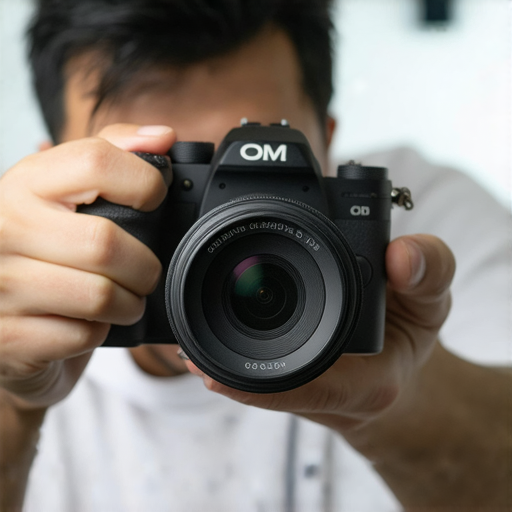 OM相機專業維修服務圖片，展示技術人員檢查相機，讓您的OM相機煥然一新，提升拍攝體驗，專業維修工具和設備清晰可見，專注於提升相機性能。