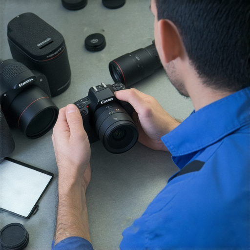 專業相機維修服務，技術人員檢查故障相機，提供快速解決方案，讓攝影愛好者輕鬆捕捉美好瞬間，無需擔心設備問題。