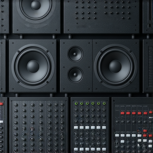 破解7.1音響奧秘的圖片，展示音響設備與專業維修工具，強調音效提升與專業服務，吸引想要改善音質的使用者注意，包含音響與音效升級的元素。