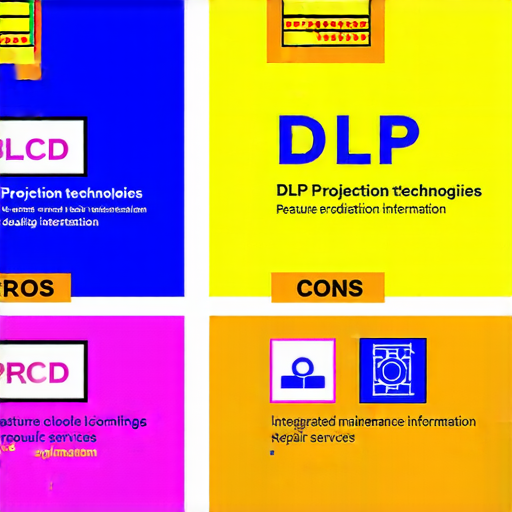 3LCD與DLP投影技術比較圖，展示兩種技術的特色與優缺點，幫助使用者了解哪種投影技術更適合他們，並介紹專業維修服務相關資訊。