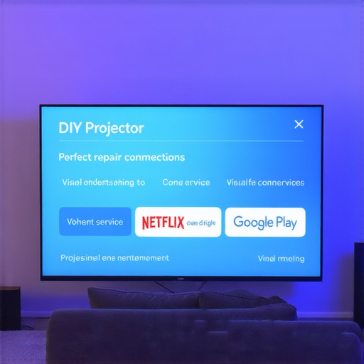 輕鬆DIY安裝投影機的過程，展示如何完美連接Netflix與Google Play，並同時介紹專業維修服務，提供實用技巧與步驟，讓家庭娛樂更便捷精彩。