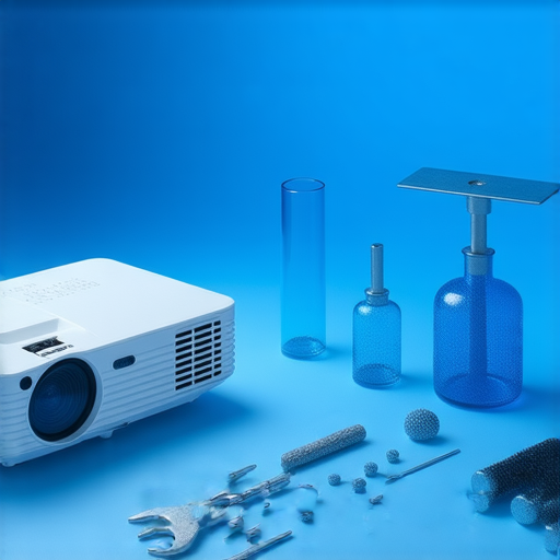 高亮度投影機展示演示中，清晰明亮的畫面吸引觀眾注意，維修工具與技巧並置，幫助提升設備效果，讓你的演示更加專業與生動。