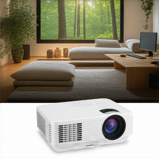 不再是電視的投影機展示，強調其驚人優勢與專業維修服務，展現高畫質影像，適合家庭娛樂與商務使用，提升觀賞體驗與便利性。