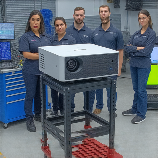 Optoma 716投影機故障維修服務專業技術團隊正在診斷，讓視聽體驗重拾光彩，解密產品神秘故障，提供即時支援與解決方案。