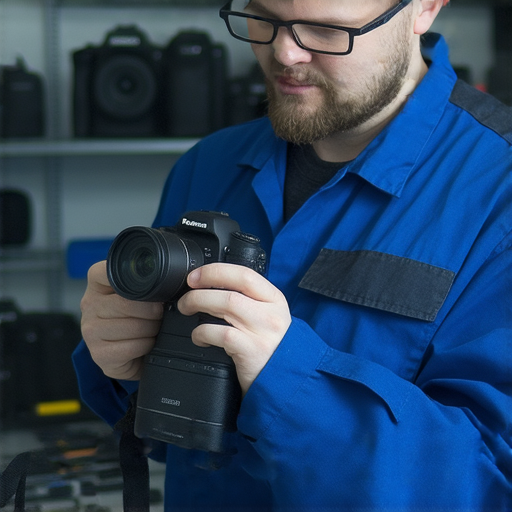 Panasonic Handycam 維修服務專業技術人員正在檢查攝影機，幫助恢復珍貴回憶，解決常見問題，確保影像質量，讓您重新享受錄影樂趣。