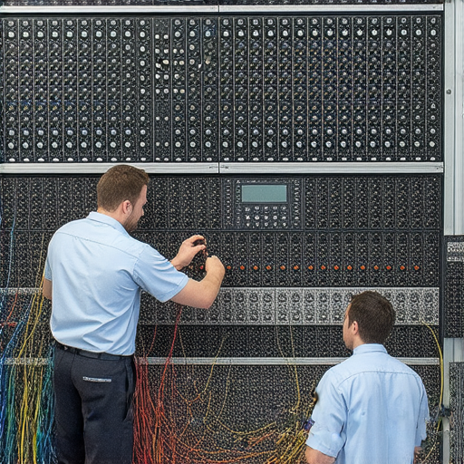 音響故障維修專業團隊正在檢查UBL音響設備，專注於音質恢復，展示維修過程中的工具與技術，為客戶提供解決方案，幫助找回震撼音質。