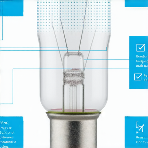 BenQ投影機燈泡更換提示，展示燈泡的狀態與專業維修服務的選項，解釋燈泡何時該更換的指標，讓用戶了解維護投影機的重要性。